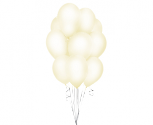 Balony Beauty&Charm, makaronowe waniliowe 12"/ 10 szt.