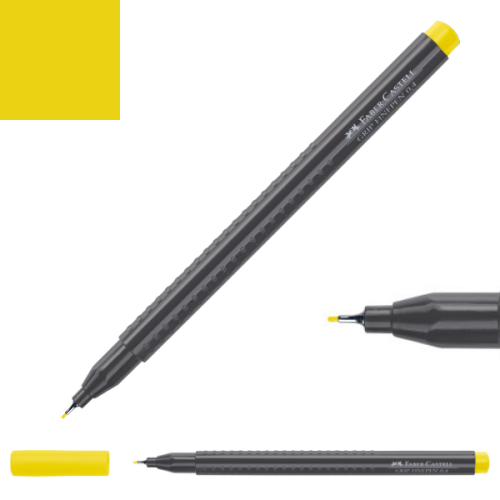 Cienkopis żółty Faber-Castell Grip 0,4 mm trójkątny.png