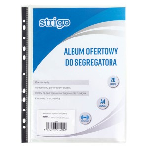 Album ofertowy A4 do segregatora PP 20 koszulek, Strigo
