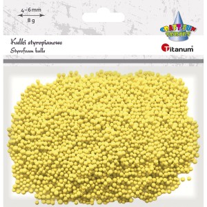 Kulki styropianowe 5mm 8g żółte, Craft Fun