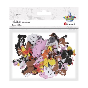 Naklejki piankowe zwierzęta farma 96 sztuk, Craft Fun