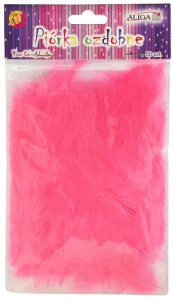 Piórka dekoracyjne różowe 10-12 cm op ok. 50 sztuk, Aliga
