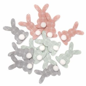 Naklejki materiałowe króliki pastelowe 12 sztuk, Dp Craft