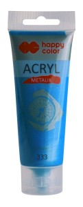 Farba akrylowa granatowa metaliczna 75 ml, Happy Color