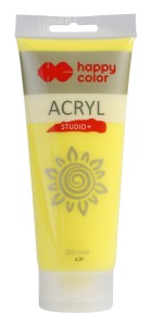 Farba akrylowa cytrynowa 200 ml Studio+, Happy Color