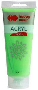 Farba akrylowa zielona jasna 200 ml Studio+, Happy Color