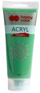 Farba akrylowa zieleń chromowa 200 ml Studio+, Happy Color