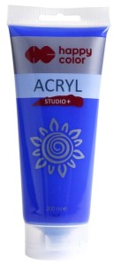 Farba akrylowa ultramaryna 200 ml Studio+, Happy Color