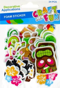 Naklejki piankowe Plaża op. 24 sztuki, Craft With Fun