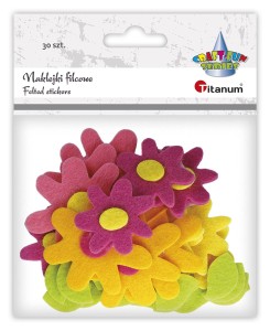 Naklejki filcowe kwiaty op. 30 sztuk, Craft Fun