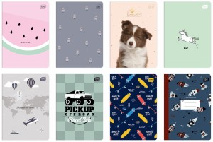 Zeszyt A5 16 kartek 3 linia MIX OKŁADEK, Interdruk