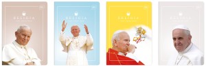 Zeszyt do Religii A5 60 kartek kratka MIX OKŁADEK Jan Paweł II/ Franciszek, Interdruk