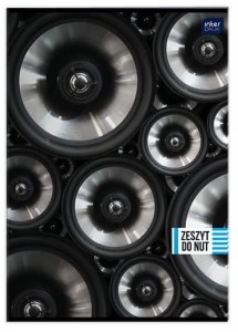 Zeszyt do muzyki A4 16 kartek Pięciolinia do nut PIONOWY MIX OKŁADEK, Interdruk