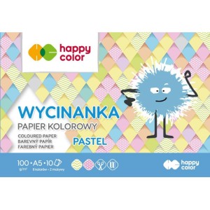 Papier kolorowy wycinanka pastelowa A5 10 arkuszy 100g, Happy Color