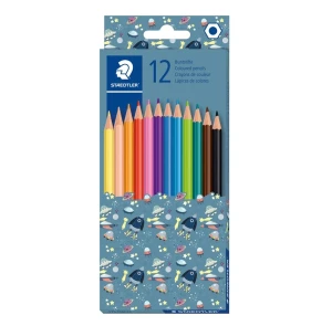 Kredki szkolne ołówkowe 12 kolorów Pattern Mix, Staedtler