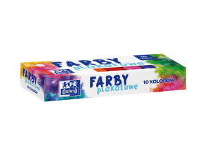 Farby szkolne plakatowe Oxford 10 kolorów x 20 ml