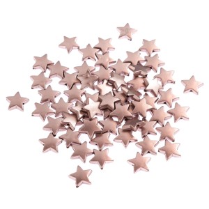 Koraliki gwiazdki Różowe Złoto 1 cm 60 sztuk, Dp Craft
