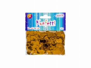 Konfetti złote kółka 1 cm 30g, Aliga