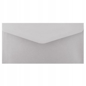 Koperty ozdobne DL Pearl srebrny jasny 10 sztuk 150g K, Galeria Papieru