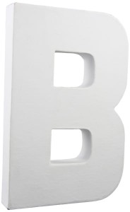 Litera B z masy papierowej 3D 20 cm, Decopatch
