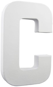 Litera C z masy papierowej 3D 20 cm, Decopatch