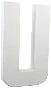 Litera U z masy papierowej 3D 20 cm, Decopatch