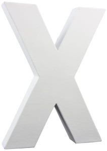 Litera X z masy papierowej 3D 20 cm, Decopatch
