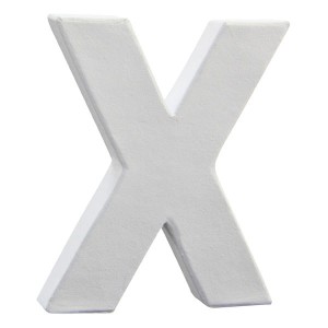 Litera X z masy papierowej 3D 12 x 10,5 x 1,5 cm, Decopatch