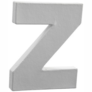Litera Z z masy papierowej 3D 12 x 10,5 x 1,5 cm, Decopatch