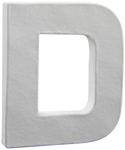 Litera D z masy papierowej 3D 12 x 10,5 x 1,5 cm, Decopatch