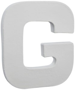 Litera G z masy papierowej 3D 12 x 10,5 x 1,5 cm, Decopatch