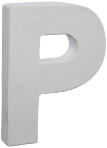 Litera P z masy papierowej 3D 12 x 10,5 x 1,5 cm, Decopatch