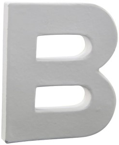 Litera B z masy papierowej 3D 12 x 10,5 x 1,5 cm, Decopatch