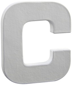 Litera C z masy papierowej 3D 12 x 10,5 x 1,5 cm, Decopatch