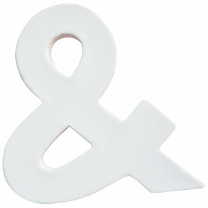 Znak & z masy papierowej 12,5 x 12 x 1,5 cm, Decopatch