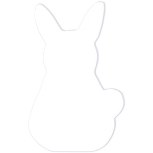 Sylwetka zająca z masy papierowej 12 cm, Decopatch