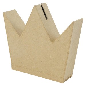 Skarbonka korona z masy papierowej 14,5 x 13,5 x 3,5 cm, Decopatch