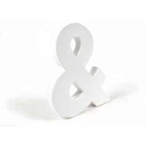 Znak & z masy papierowej 3D 20 cm, Decopatch