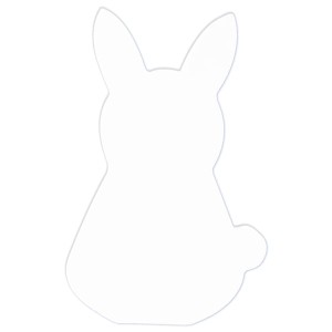 Sylwetka zająca z masy papierowej 20,5 cm, Decopatch