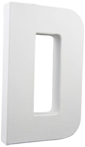 Litera D z masy papierowej 3D 20 cm, Decopatch