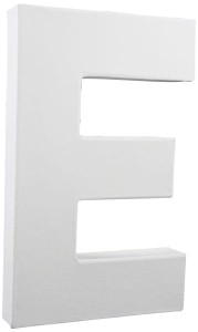 Litera E z masy papierowej 3D 20 cm, Decopatch