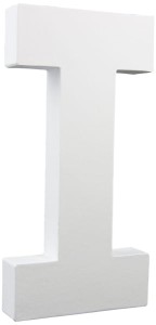 Litera I z masy papierowej 3D 20 cm, Decopatch