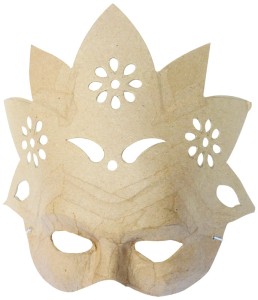 Maska kwiat z masy papierowej 23 x 22 x 9 cm, Decopatch