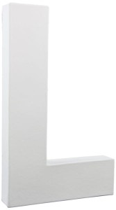 Litera L z masy papierowej 3D 20 cm, Decopatch