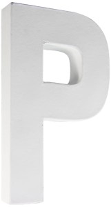 Litera P z masy papierowej 3D 20 cm, Decopatch