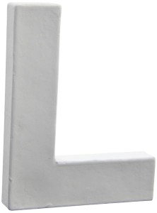 Litera L z masy papierowej 3D 12 x 10,5 x 1,5 cm, Decopatch