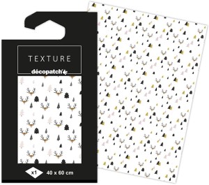 Papier do decoupage teksturowany BN 40 x 60 cm TD777 C, Decopatch