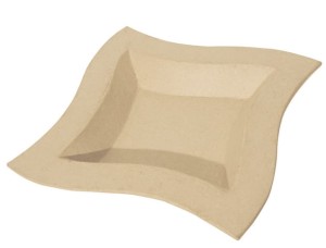 Tacka w stylu barokowym z masy papierowej 19 x 19 x 3 cm, Decopatch