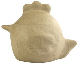 Figura Kurka okrągła z masy papierowej 12,5 x 19 x 14 cm, Decopatch
