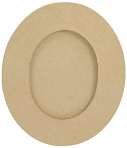 Ramka owalna z masy papierowej 19,5 x 16,5 x 0,8 cm, Decopatch